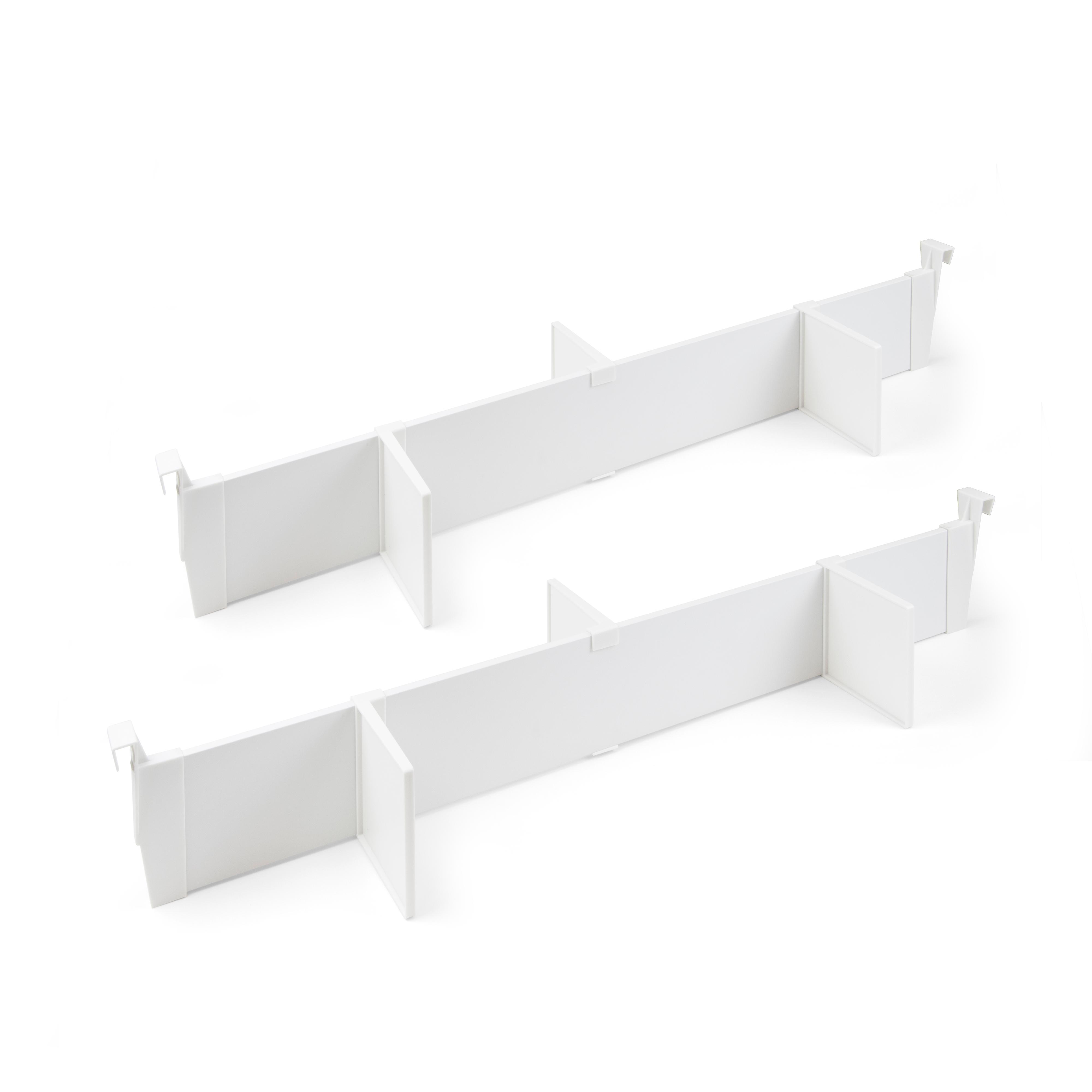 Set di divisori per interni dei casseti Vertex-Concept, 900, Verniciato  bianco, Alluminio e Tecnoplastica.