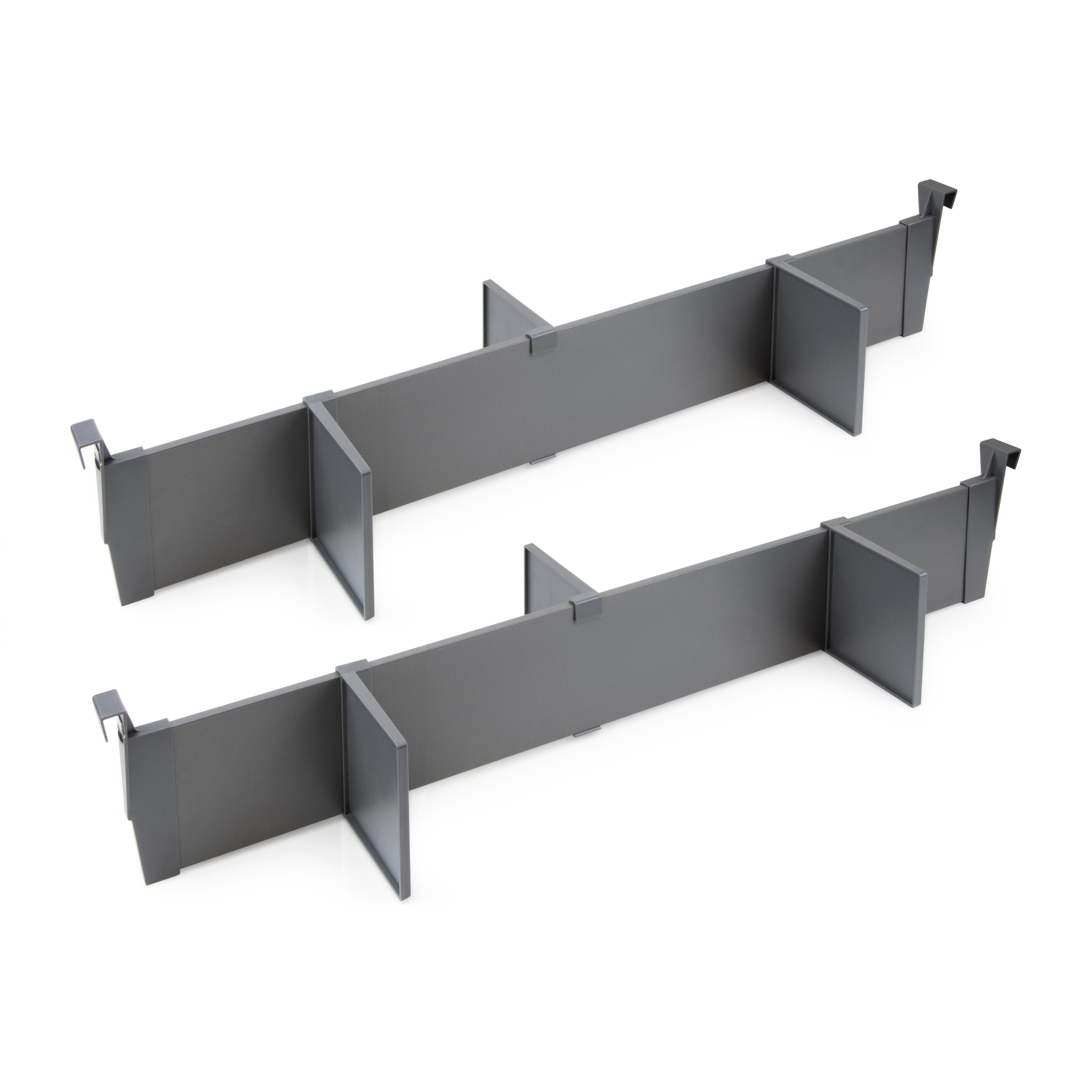 Kit di accessori per cassetti interniVertex-Concept, larghezza 900 mm,  Alluminio e Tecnoplastica, Grigio antracite