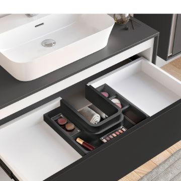 Organizzatori di stoccaggio della cucina di armadi divisori per cassetti  divisori in plastica forniture cucchiaio da scrivania cassettiera  regolabile nascosta per mobili - AliExpress