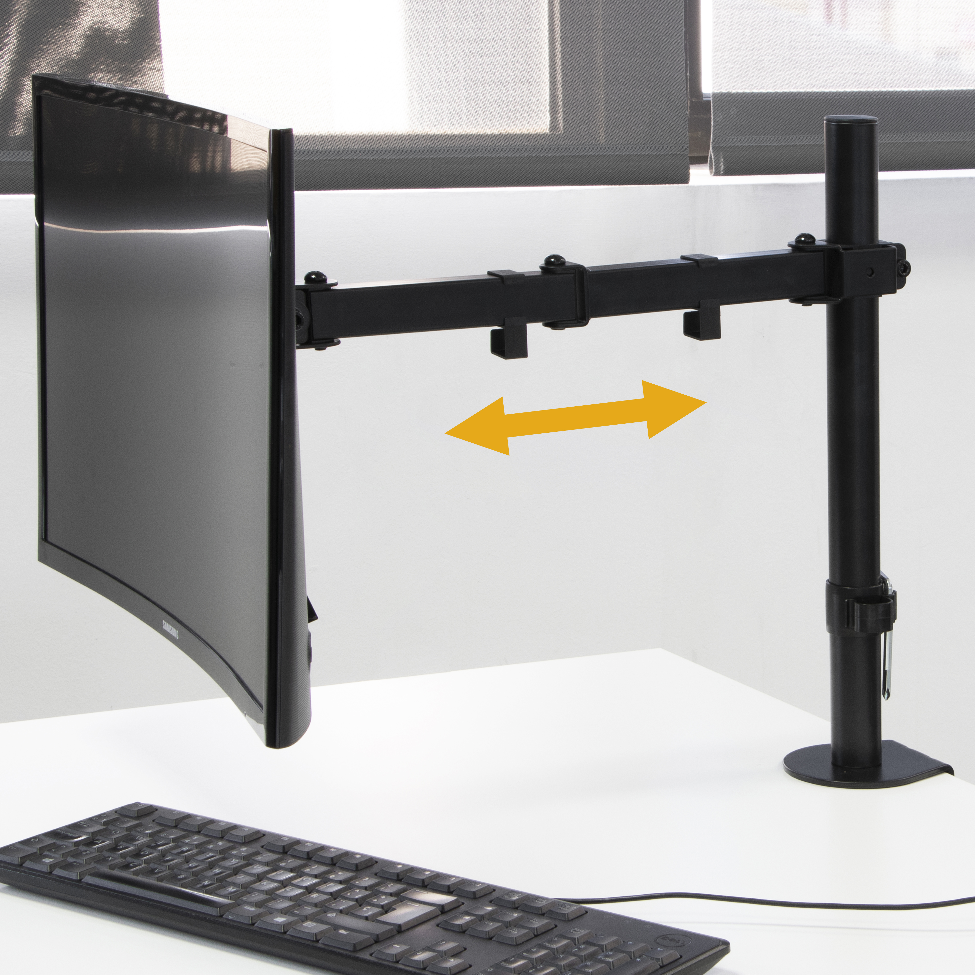basculante VESA 100 & 75 regolabile in altezza supporto display orientabile supporto da tavolo 10-22 pollici Supporto flessibile per touchscreen e monitor PC 