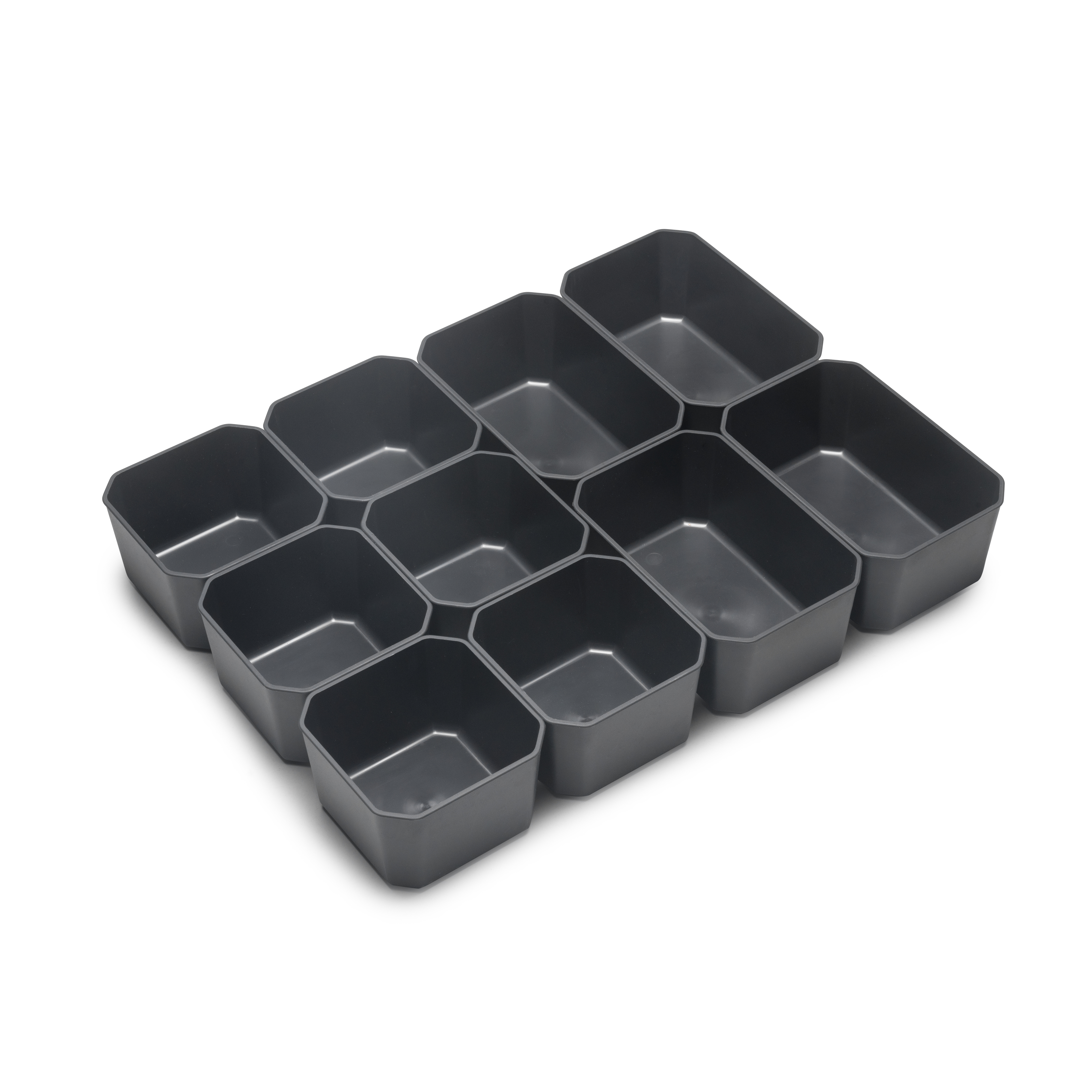 Contenitori per organizer per cassetti da bagno tidy, plastica bianca,  tecnoplastica, 10 cubi 8098315 emuca